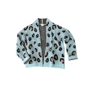 Cozy Blue & Brown Cardigan